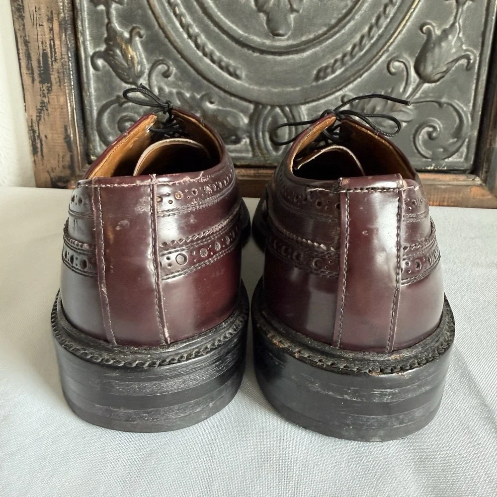 Bootmaster by Thom McAnn Burgundy Leather Wingtips Made in USA Men's Sz‎ 9.5